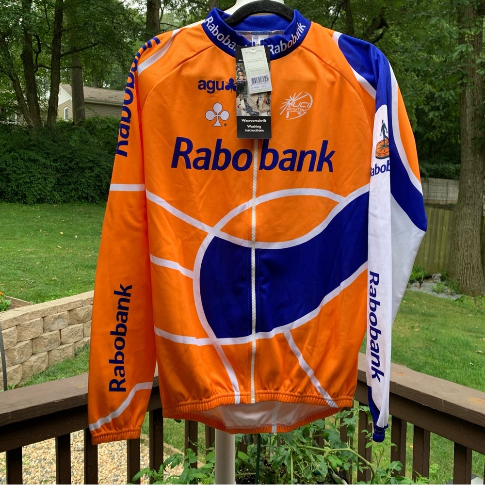 Rabobank Agu Rad Jacket Team Joost Posthuma Bike Shirt Size L Large New NWT